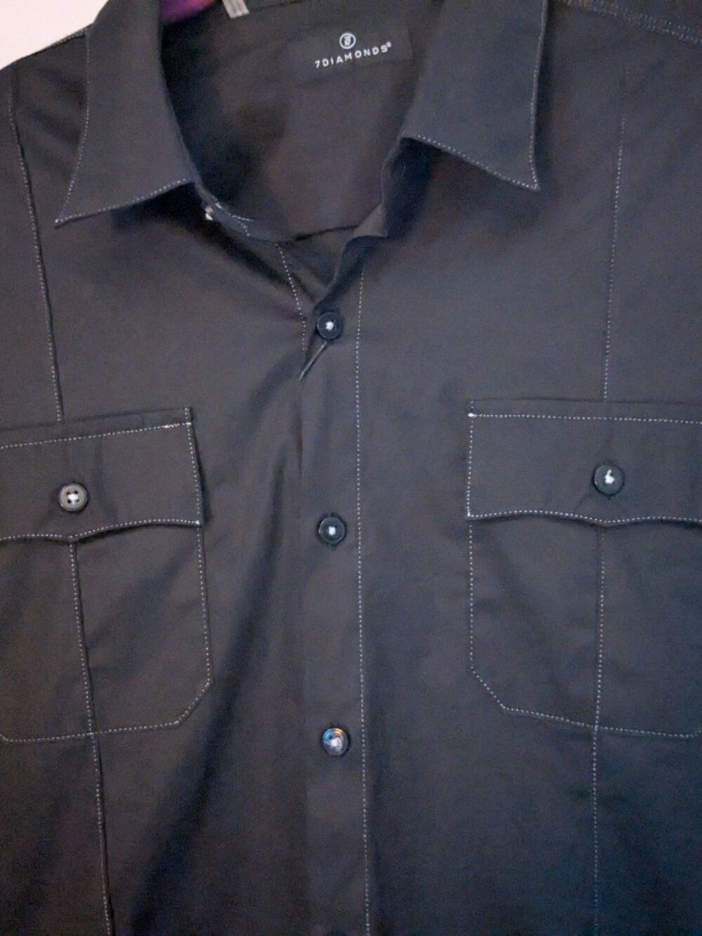 NWT: MENS 7 DIAMONDS "AMERICAN BAND" SHORT SLEEVE SHIRT - SIZE S - Picture 3 of 9